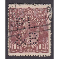 Australian    King George V   1½d Penny Half Pence Brown   Single Crown WMK  Plate Variety 3L31